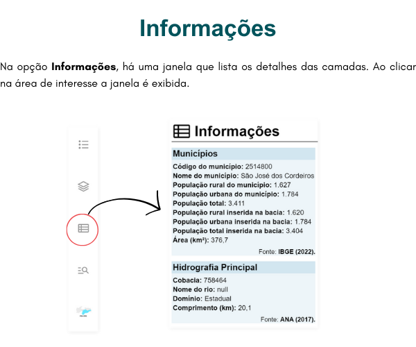 Imagem da janela informações