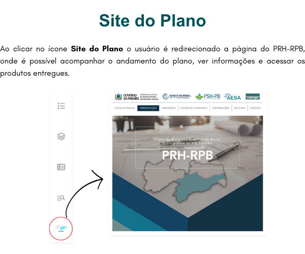 Imagem da janela Site do Plano