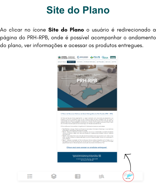 Imagem da janela Site do Plano